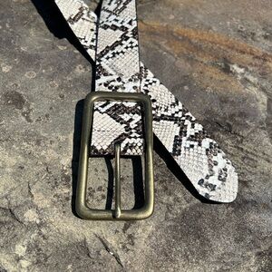 Anthropologie Snake-Print Belt